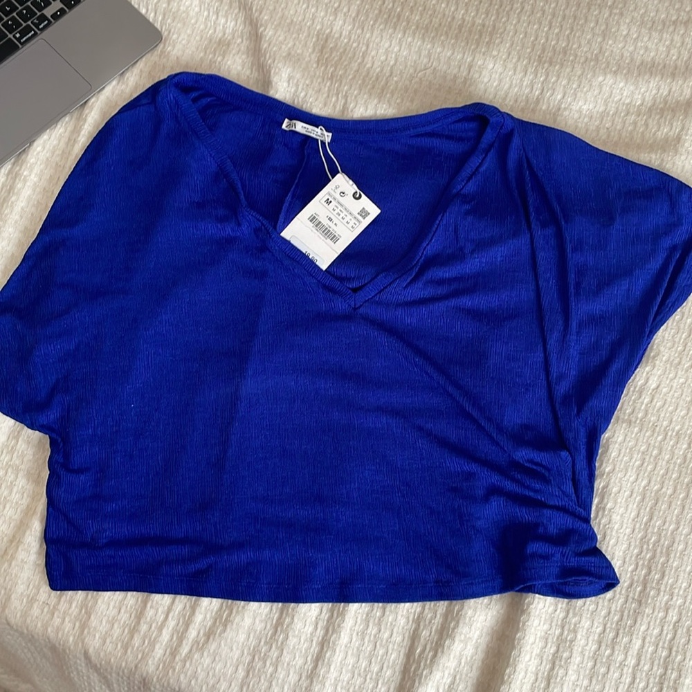 Loose cobalt blue blouse / shirt